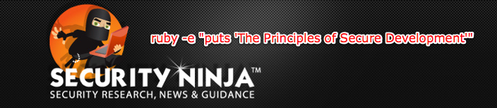 The Security Ninja Presents - The principles of Secure Development
